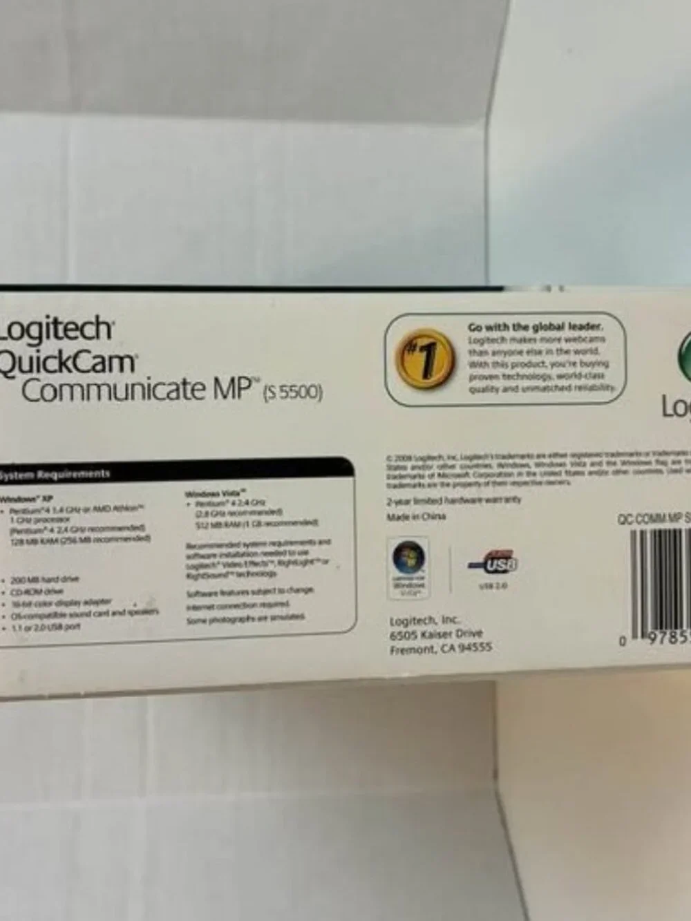 Logitech QuickCam Communicate MP Webcam 1.3MP USB Mic